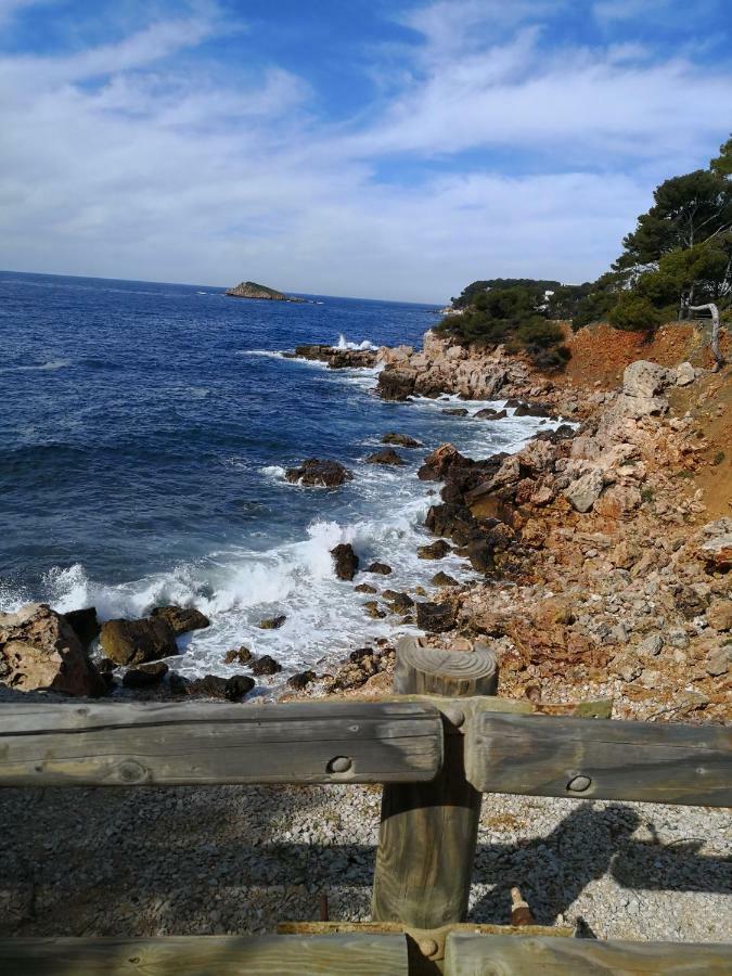 Domaine De La Coudouliere, T2 Climatise Terrasse Vue Mer Sans Vis A Vis Plage A 100M Six-Fours-les-Plages Dış mekan fotoğraf